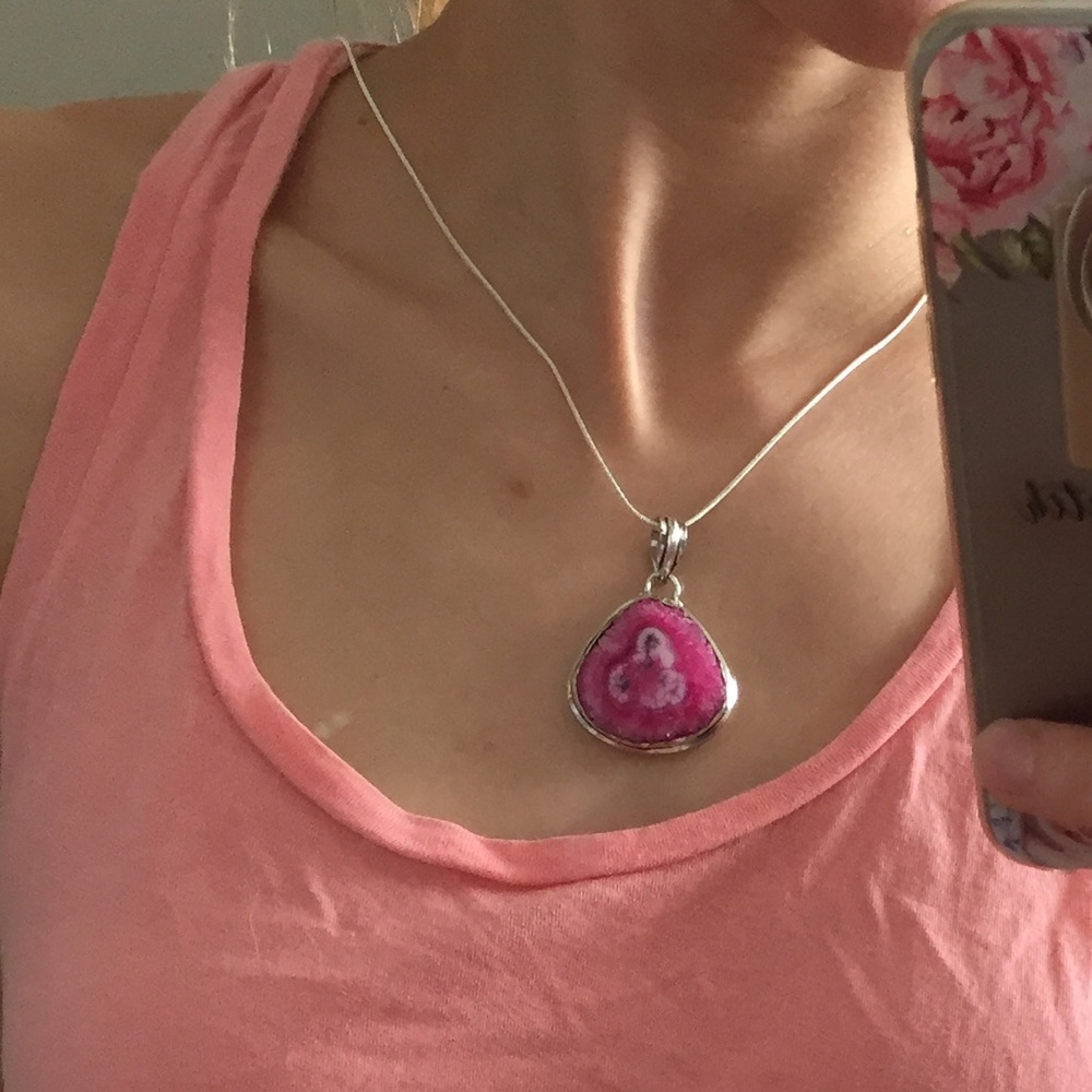 Pink Solar Quartz Pendant - Picture 6 of 6